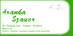 aranka szauer business card